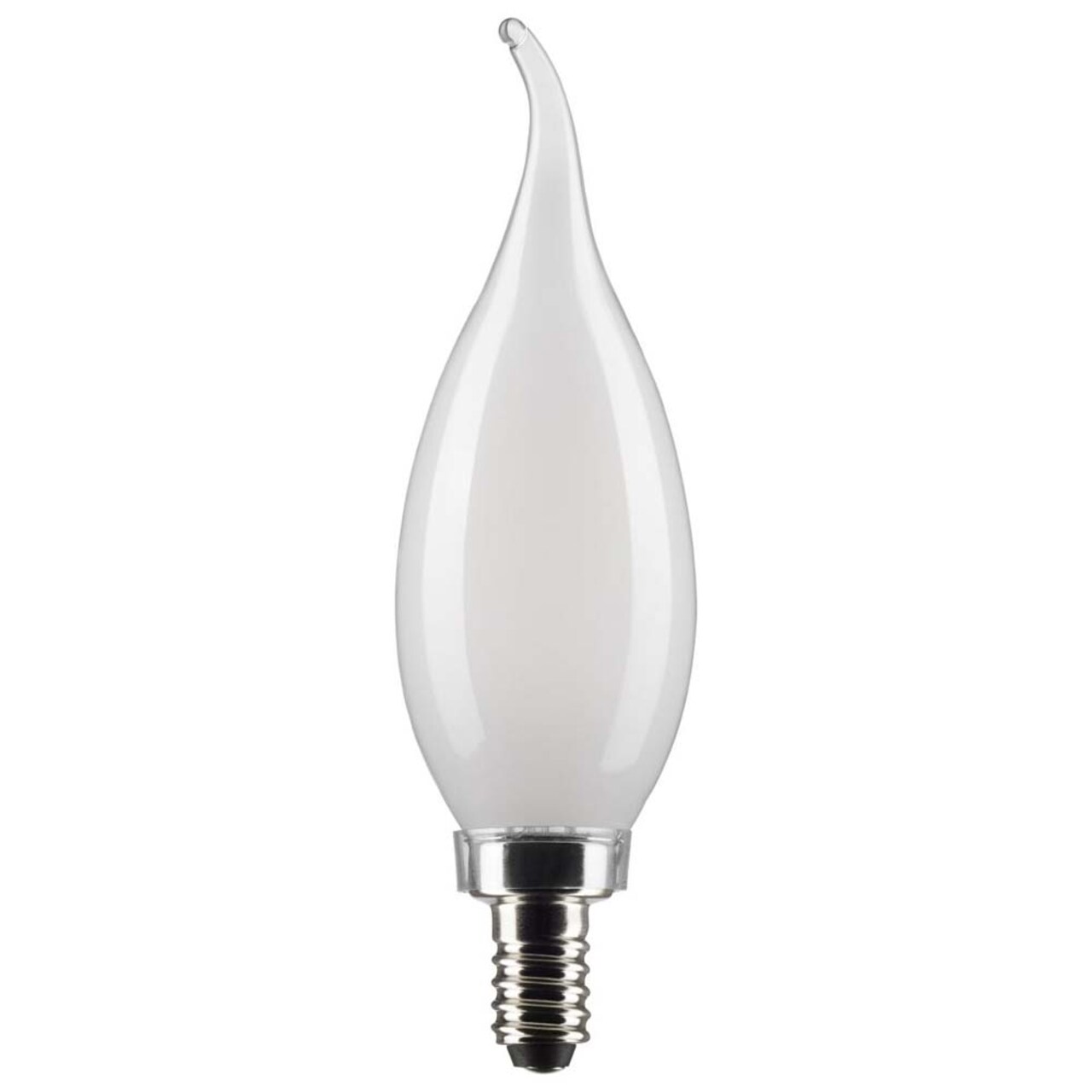 6Pk - Satco 4w CA10 LED 2700K Candelabra Base Frosted Dimmable - 40w equiv